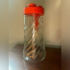 Vintage TANG glass pitcher EUC